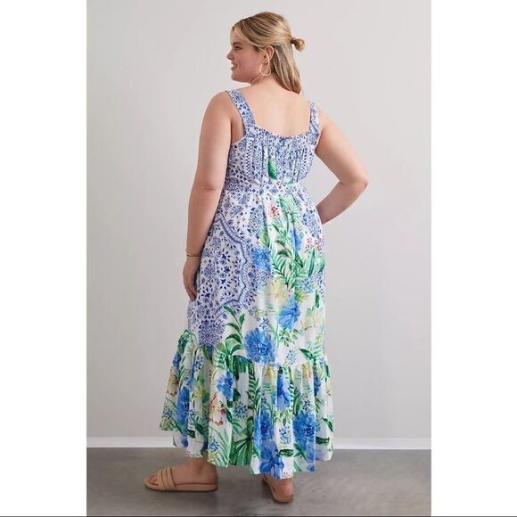 NEW Anthropologie Maeve Bouquet Flounced Maxi Dress X-Small & Small & Medium - Picture 4 of 7